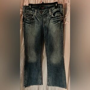 Silver Jeans Women's Flare Jeans in Washed Blue size 32/31 very retro 2000’s